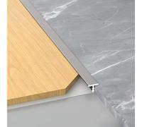 Tapajuntas Suelo Tira De Transición De Aluminio, 3 Pieza * 100cm, Cubrecantos Para Juntas Entre Suelo Y Baldosa, Barra De Transición(Gray,0.6cm/0.23in)