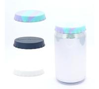 Tapas Ahorradoras para Latas de Refrescos/Bebidas/Cerveza, Tapones de Silicona para Latas Sin Derrames - Se Adaptan a Latas Estándar de Refrescos/Bebidas/Cerveza (Paquete de 3, Negro/Blanco/Verde
