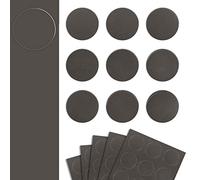 Tapas Autoadhesivas para Muebles, adoquines, Puntos Adhesivos, Orificio de Taladro, Cubierta de Tornillos, diámetro de 20 mm, 5 Hojas de 9 Unidades, Color Gris Antracita