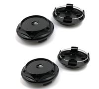 Tapas centrales para Cubos 4 Unidades, for tapacubos de 68 mm diámetro Exterior y 63 Interior. Resistentes al Agua, Polvo a la corrosión. Repuesto(A/Black)