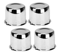 Tapas centrales para ruedas de remolque, paquete de 4, cromadas, plateadas, 81 mm