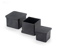 Tapas cuadradas for patas de silla de 19x19-80x80mm, tapas for patas de muebles de mesa de goma negra, tapa for extremo de tubo, tapón for calcetines, almohadilla de protección for suelo ( Color : 80x