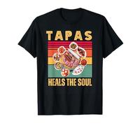 Tapas Cura El Alma Vintage Español Amantes De La Comida Diseño Camiseta
