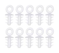 Tapas de bolas de adorno rellenables, colgador de adorno de Navidad, cuerda de bloqueo a presión, 200 cuerdas de plástico precortadas para colgar, sujetadores, tallos de bola para decoraciones de