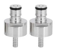 Tapas de Carbonatación de Acero Inoxidable 2 Piezas, Tipo Ball Lock con Barb 5/16 Pulgadas Para Botellas PET de Refresco - Resistente y Duradero, Fácil Instalación Sin Herramie