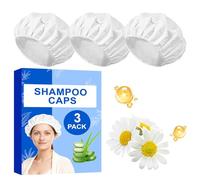 Tapas de champú sin enjuague para pacientes postrados en cama, ancianos, camping, sin enjuague, aptas para microondas, sin agua, para lavar y acondicionar, gorros de ducha, desechables