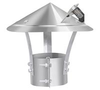 Tapas de Chimenea de Acero galvanizado con Cono Superior, Protector de conductos y Tapa de Lluvia para Techo, 15 x 30 cm, Cubierta de Escape Superior para casa, diseño Resistente a la intemp