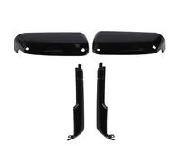 Tapas de espejo de remolque de color negro brillante, resistentes a los arañazos, 1 par de carcasas superiores para espejos retrovisores de puerta a presión para 2500HD 3500HD 2020 a 2023, cubiertas