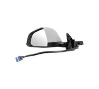 Tapas de espejos laterales Espejos blancos con placas triangulares en el lado izquierdo y derecho de las ventanillas del coche para Tesla modelo 3 2021-2023(Left)