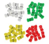 Tapas de Fader Deslizantes para Mesa de Mezcla, 50 Piezas 4mm | Plástico Resistente, Codificación de Color por Canal, para Equipo y Superficie de Control en Cabina Dj