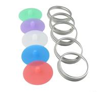 Tapas de fermentación de silicona, paquete de 5, cubiertas de bloqueo de aire de 8,7 cm para tarros de conservas, sellos reutilizables de BPA para chucrut, encurtidos, kimchi, elaboración de verduras