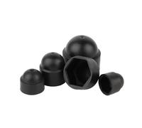 Tapas de la cubierta del perno de tuerca, 10/20/30 PCS M4 M5 M6 M8 M10 M12 M14 Tapas hexagonales for pernos Tuercas for ruedas de coche tuercas decoración exterior(Black,M5 20pcs)