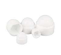 Tapas de la cubierta del perno de tuerca, 10-30 Uds M4- M14 tapas de tuercas hexagonales plástico PE for pernos for ruedas coche decoración Exterior(White,M4x7x9(20pcs))