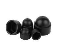 Tapas de la cubierta del perno de tuerca, 10-30 Uds M4- M14 tapas de tuercas hexagonales plástico PE for pernos for ruedas coche decoración Exterior(Black,M12x18x23(10pcs))