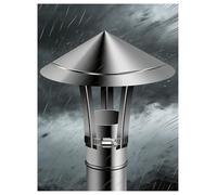 Tapas de Lluvia for Chimeneas Tapa de Tubo de Estufa Cubierta de Chimenea de Chimenea de Acero Inoxidable Tapa de Ventilación de Techo for Casa Plana Cocina Ático(10cm/3.94 inch)