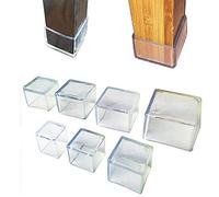 Tapas De Patas De Sillas Tapas De Patas De Sillas De Silicona Tazas Almohadillas Muebles Cubiertas De Mesas Protectores De Piso FéRulas De PláStico-Transparente