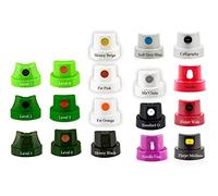 Tapas de pintura en aerosol compatibles con latas Montana | Juego de tapa principal incluye 18 tapas