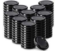 KADAX Juego de 100 tapas de rosca TO53 para vasos de 53 mm, color negro, tapas de repuesto para vasos y botellas de zumo de 115 ml, herméticas y aptas para lavavajillas