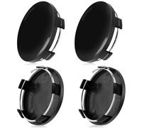 Tapas De Rueda De Centro Tapas para Llantas Diámetro Exterior 60 mm Tapas Centrales Llantas ABS Tapacubos Centro Rueda Universal para Centro De Rueda Accesorios para Coche 4Pcs (Negro)