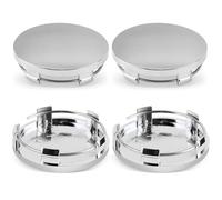 Tapas De Rueda De Centro Tapas para Llantas Diámetro Exterior Tapas Centrales Llantas ABS Tapacubos Centro Rueda Universal para Centro De Rueda Accesorios para Coche 4Pcs (Plateado, 60mm)