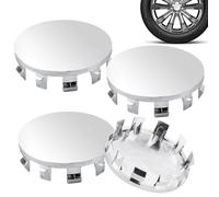 Tapas De Rueda De Centro Tapas para Llantas Diámetro Exterior Tapas Centrales Llantas ABS Tapacubos Centro Rueda Universal para Centro De Rueda Accesorios para Coche 4Pcs (Plateado, 56mm)
