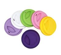 Tapas de silicona para bebidas a prueba de derrames, tapas reutilizables para tazas de café, 6 unidades, Color mixto