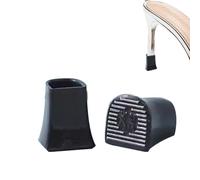 Tapas de tacón alto, protectores de tacón alto - Tapas de tacón de reparación de repuesto antideslizantes - Tapones de talón en forma de U, cubiertas reductoras de ruido para