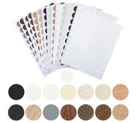 Tapas de tornillos adhesivas Laeeyin, 15 colores, PVC, 12/21 mm, 896 piezas, para madera