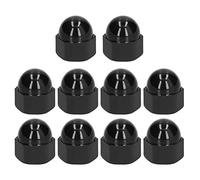TAPAS DE TUERCA HEXAGONAL TAPAS DE DOMO NEGRAS 10PCS SUJETADOR DE PLÁSTICO HARDWARE SUMINISTROS INDUSTRIALES (M12)
