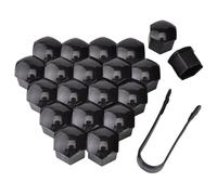 Tapas de Tuercas de Rueda para Skoda Scala 2019-2026, 20 Piezas, Impermeables Resistentes al Óxido con Herramienta de Extracción,D 19mm-Black