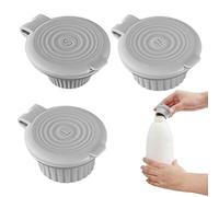 Tapas de vaciado de botellas, tapas de vaciado de botellas, juego de 3 protectores plegables, cubiertas para botellas de bomba, tapones de vaciado invertidos, tapones de botella de champú invertidos