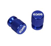 Tapas de válvula Aluminio con Junta Tapones neumát para 6Days 250 300 450 500 EXC EXC-F XC-W Accesorios Six Days Tapas De Vástago Válvula Neumático CNC para Motocicleta(Blue)