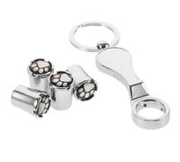 Tapas de Válvulas de Neumáticos de Cobre Plata para Coche y Bici | Cubierta Protectora Compacta, Mantiene Presión Óptima, Diseño Elegante, Repuesto para Vehículo, Color Plata