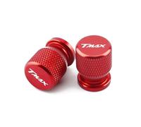 Tapas de válvulas para neumáticos de Motocicleta para TMAX 500 530 560 TMAX500 TMAX530 TMAX560 Motocicleta CNC Piezas De Neumáticos De Rueda De Aluminio Tapas De Vástago De Válvula Cubierta(Red)