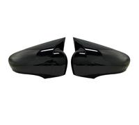 Tapas Espejo Retrovisor 2 Piezas Plástico ABS Cubiertas Espejo Ala Murciélago Cubierta Caja Espejo Retrovisor Para Clio 4 2012-2016 2017 2018 2019(Bright black)