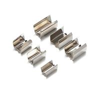 Tapas finales para la fabricación de joyas, 600 Uds Clips de cordón Metal DIY 5x10mm sujeción engarzado cuerda cuero Clip plegable for fabricación joyas componentes pulsera(9x12mm)