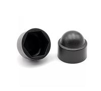 Tapas for tornillos hexagonales M3-M24, de plástico PE, for protección de tuercas y pernos, for decoración de ruedas de coche(Svart,M12x19x23-10pcs)