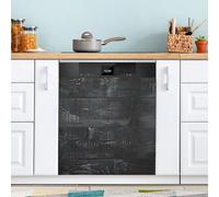 Tapas magnéticas decorativas para lavavajillas, diseño de madera negra, 58,4 x 66 cm
