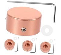 Tapas Metálicas para Pedal de Efectos de Guitarra, 4 Juegos | Color Rosa Dorado, 4 Piezas por Juego, Incluye Llaves y Anillos, Peso Ligero para Transporte