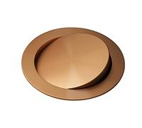 Tapas para botes de basura, de acero inoxidable, con ojales, cubierta de solapa de equilibrio integrada, cubierta redonda empotrada para encimera, cubierta superior de desagüe (color: dorado, tamaño