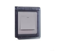 tapas para enchufes, 6 Pcs Socket Box Switch Cover, 86 Type Ultra-Thin Waterproof Protection, 9×9 CM(Black)