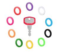 Tapas para llaves, 12 unidades, tapas de color para llaves, anillos de identificación de llaves de colores, tapas de identificación fácil de identificar llaves de puerta de casa coloridas