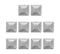 Tapas para postes de valla, Square Fence Post Caps Silver Pack Of 10