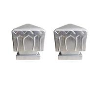 Tapas para postes de vallas, 2 tapas for postes de cerca, aluminio for, cuadradas for pilotes farolas, cubiertas cercas hierro, metal for, 100(100)