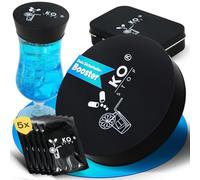 Tapas protectoras para bebidas Ko Stop (paquete de 5): protección desechable contra gotas, insectos y pastillas, de color negro, fabricadas con látex de caucho natural