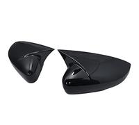 Tapas Retrovisor Para Polo MK5 6R 6C 2009-2017 ABS Cubierta Espejo Retrovisor Lateral Tapas Concha Embellecedor Cuerno Buey Estilo Exterior 2 Uds(Bright black)