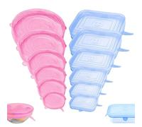 Tapas silicona ajustables cocina 12 piezas cuadradas y redondas multifuncionales Innovación en Conservación de Alimentos Libres de BPA resistentes al lavavajillas Eco-Friendly