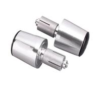 Tapas Tapones Manillar Motocicleta 7/8" 22mm para Suzuki Burgman | Para Suzuki Burgman AN125 AN200 AN250 AN400 AN 650. Tapones de extremo del manillar de la motocicleta(Plata)