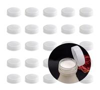 Tapas transparentes de sellado de pisones de 1 1/2 x 7/16 pulgadas, tapa para botella de plástico, tapa de botella de jugo, 25 unidades