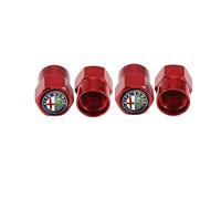 Tapas válvula neumático Rueda Coche aleación Aluminio Accesorios Polvo para Alfa Romeo 159 Giulietta 147 Mito Giulia 156 166 GT Stelvio Tonale,B Red Style